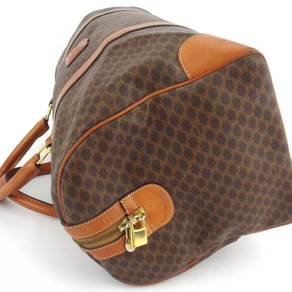 CELINE Boston bag macadam beige PVC ?~ leather Authentic used - Picture 3 of 9